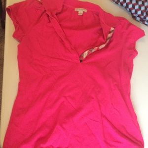 Burberry pink polo